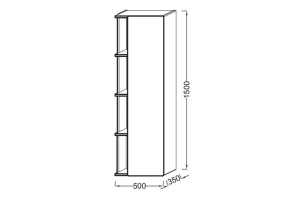 Шкаф-пенал Jacob Delafon Terrace 50 см (EB1179D-M61) - 2