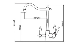 Смеситель для кухонной мойки  KAISER Vincent (31844-3) - 2