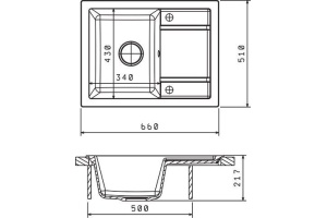 Мойка кухонная Florentina Липси 660 мокко - 2