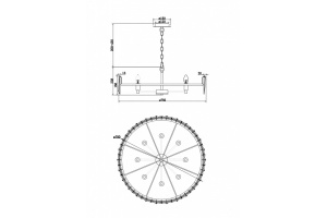 Подвесная люстра Maytoni Puntes MOD043PL-08CH - 3