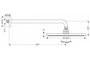 Верхний душ Hansgrohe Raindance AIR 27492000 - 2