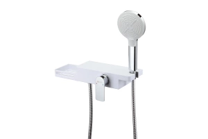 Смеситель Lemark Unibox LM6903CW для душа, хром-белый