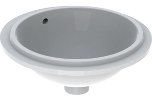 500.744.01.2 Geberit VariForm Раковина с установкой под столешницу круглой формы, D1=33 см, без отв. под смеситель, с переливом