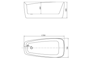 Акриловая ванна Aquanet Trend 260046 170x80, белая - 2