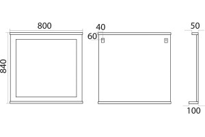 Зеркало Misty Марта 80х84 белое - 3