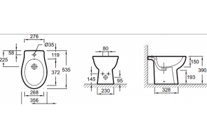 Биде напольное Jacob Delafon Patio EBB0002 - 2