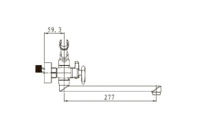 Смеситель для ванны с душем KAISER Trio (57055) - 2
