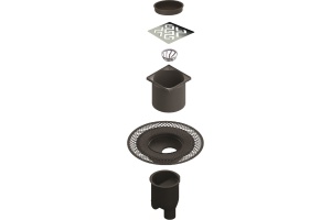 Душевой трап Berges Wasserhaus Platz Antik 15x15 см 090061 - 3