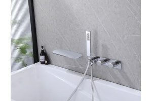 Смеситель для ванны Abber Rund хром - 3