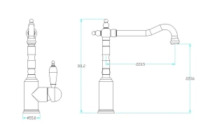 Смеситель для кухни Boheme Medici Ripresa бронза (101-PR) - 2