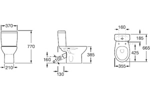 Унитаз напольный Roca Mitos с крышкой, белый (34Q39A000) - 3
