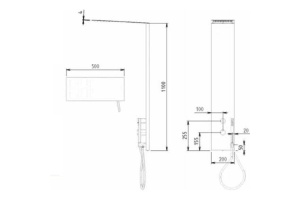 Душевая стойка Cezares Premier черный, матовый (PREMIER-CD2-T-NOP) - 3