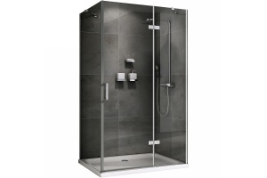 Душевой уголок Abber Zart 100x70 профиль хром стекло прозрачное