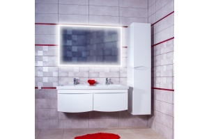 Тумба с раковиной Бриклаер Вега 125 белая - 2