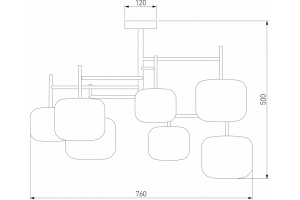 Люстра на штанге Eurosvet Jar 70128/7 хром - 2