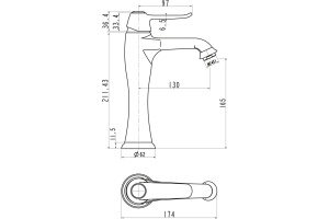 Смеситель BelBagno Bordo BOR-LMC-CRM для раковины - 2