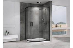 Душевой уголок ABBER Schwarzer Diamant 100х90 черный (AG01190B) - 2