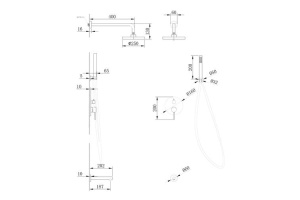 Душевая система Abber Emotion черная, матовая (AF8817B) - 3