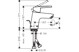 Смеситель Hansgrohe Logis loop 71150000 для раковины - 2