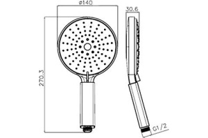 Душевая лейка Swedbe Calypso 5019 - 2