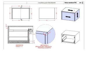 Шкаф подвесной Cezares Tavolone 50х30 Rovere tabacco (41585) - 3