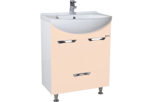 Тумба для комплекта Bellezza Альфа 55 бежевая с нижним ящиком