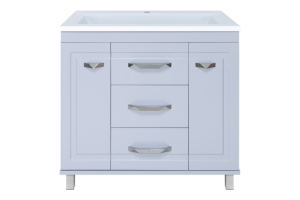 Тумба с раковиной Misty Терра 90 серая глянцевая