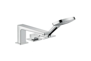 Смеситель на край ванны, на 3 отверстия, однорычажный, с рукояткой-петлей Metropol Hansgrohe 74551000