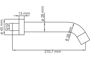 Излив Wasserkraft Mindel для ванны A149 - 2