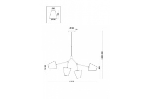 Люстра на штанге Freya Hats FR5370CL-04B - 2