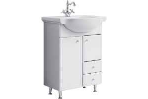 Тумба для комплекта Aqwella Барселона Люкс 65 с бельевой корзиной