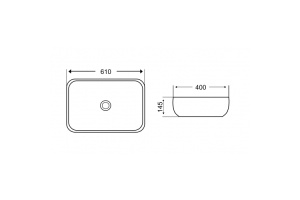 Раковина накладная Weltwasser WW Elbach 2143P M805 61 белый (10000004554) - 2