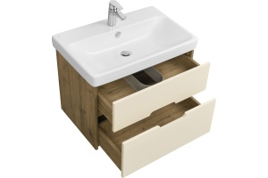 Тумба под раковину Aquaton Оливия 70 светлое дерево-бежевый - 3
