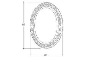 Зеркало Boheme Armadi Art NeoArt 85х65 золото - 3