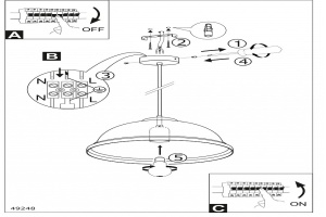 Подвесной светильник Eglo ПРОМО Truro 2 49248 - 2