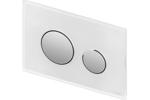 Кнопка смыва TECE Loop 9240660 белое стекло, кнопка хром - 2