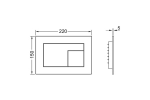 Кнопка смыва TECE Velvet 9240734 каменно-серая - 2