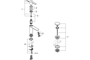 Смеситель Grohe Lineare New 23791001 для раковины - 3