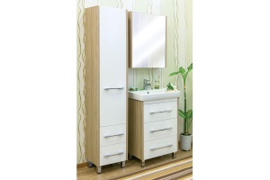 Тумба для комплекта Sanflor Ларго 60 вяз швейцарский, белая - 2