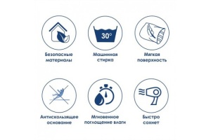 Коврик для ванной комнаты WasserKraft Lippe 90х60 черный - 2