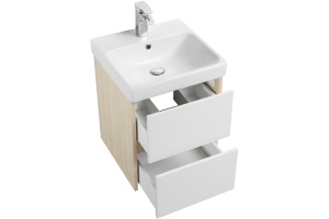 Тумба под раковину Aquaton Сканди 45 белый - светлое дерево - 3