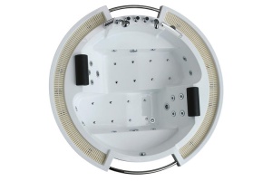 Акриловая ванна Gemy 210х210 белая с гидромассажем - 2