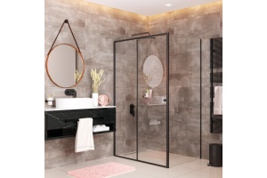 Душевой уголок Wasserkraft Dill 120x80 профиль черный матовый стекло прозрачное - 3