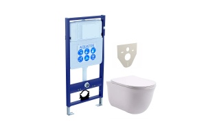 SET AQUATEK КЛАССИК (рама AQUATEK Standard INS-0000012(без клавиши и крепежа)+унитаз КЛАССИК AQ1111-00 с тонким сиденьем soft-close
