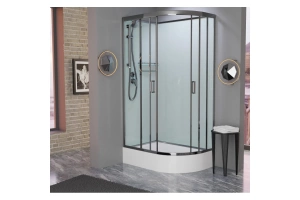 Душевая кабина Frank Brilliant 120х80 левая стекло матовое - 3