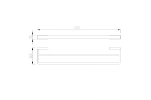 Полотенцедержатель двойной ABBER Westen золото матовый - 2