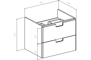 Тумба для комплекта Bellezza Пегас 60 подвесная, белая - 2