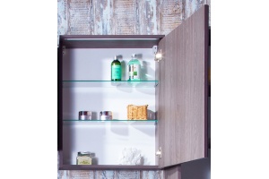 Зеркало-шкаф Бриклаер Кристалл 56 R, ясень анкор, темный, с подсветкой - 3