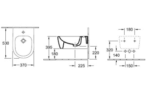 Биде подвесное Villeroy & Boch Avento (5405 00 01) - 2