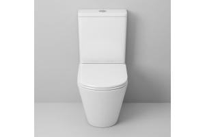 Унитаз GR-4450S (605*380*825) напольный БЕЗОБОДКОВЫЙ с тонкой крышкой, 2 места - 3